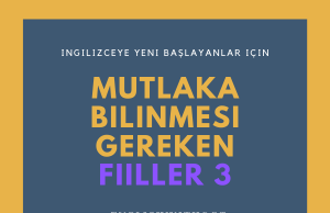 İngilizceye Yeni Başlayanlar İçin Mutlaka Bilinmesi Gereken Fiiller-3